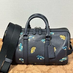 Coach Venturer Crossbody 27 Leather Bag with Car Print